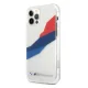 BMW dėklas iPhone 12 Pro Max telefonui Motorsport Tricolor, skaidrus