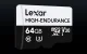 Atminties kortelė Lexar High-Endurance microSDXC 64GB (LMSHGED064G-BCNNG)