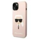 Karl Lagerfeld Silicone Karl\'s Head dėklas, skirtas iPhone 14 Plus, rožinis