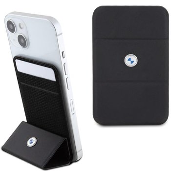 BMW MagSafe kortelių dėklas ir stovas Signature Collection BMWCSMRSK, juodas