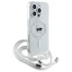 Karl Lagerfeld dėklas iPhone 16 Pro su Crossbody IML Karl Head MagSafe, skaidrus