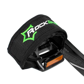 Dviračio pedalų dirželiai Rockbros GZT1001BK, 2 vnt., juodi