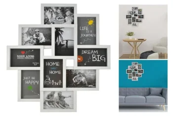Collage Photo Frame for 10 Pictures 10x15 cm, RUHHY, white
