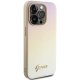 Guess iPhone 15 Pro Max dėklas Saffiano Iridescent Script, auksinis