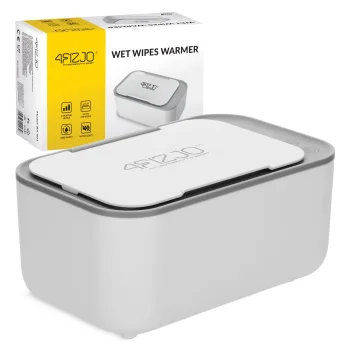 4FIZJO Baby Wipe Warmer, 3 Heating Levels, white-grey