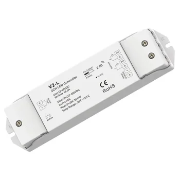 Išmanusis LED valdiklis V2-L CCT 12-48V 2x8A RF 2.4GHz Push-Dim
