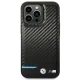 Apple iPhone 14 Pro Max 6,7\" BMW Leather Carbon Case Cover (BMHCP14X22NBCK), Black