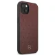 Mercedes iPhone 13 mini Case Leather Stars Pattern, Red
