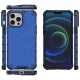 Apsauginis dėklas iPhone 13 Pro Max Honeycomb su TPU rėmeliu, mėlynas