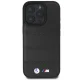 BMW dėklas iPhone 16 Pro telefonui M Perforated And Stitched Line MagSafe, juodas