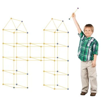 Straw Constructor Building Blocks for Base/Tent, 75 Pcs