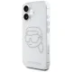 Karl Lagerfeld IML Rhinestones Karl Head dėklas skirtas iPhone 16, skaidrus