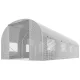 Plonos 4974-B Garden Polytunnel Greenhouse 2.5 x 4 m (10 m2), White