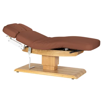 Elektrinė SPA procedūrų lova Sillon Relax su mediniu pagrindu, ruda