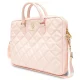 Guess Quilted 4G nešiojamojo kompiuterio krepšys 16\", rožinis