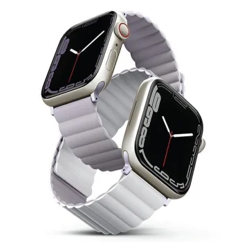 UNIQ pasek Revix Apple Watch Series 4/5/6/7/8/SE/SE2 38/40/41mm. Reversible Magnetic lilak-lilac-white