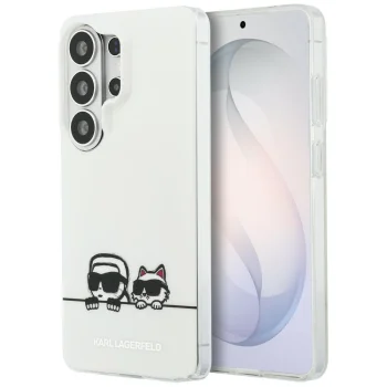 Karl Lagerfeld IML Karl&Choupette MagSafe dėklas Samsung Galaxy S26 Ultra, skaidrus