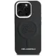 Karl Lagerfeld Initial & Metal Logo MagSafe dėklas telefonui iPhone 16 Pro, juodas