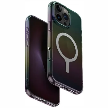 Uniq Iridescia Magclick dėklas, skirtas iPhone 16 Pro Max, juodas
