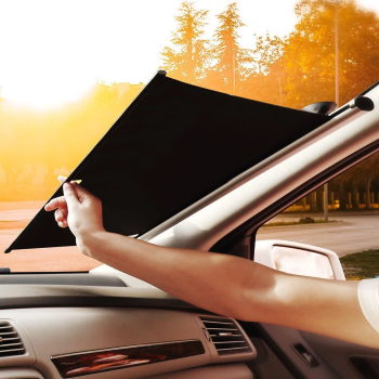 Baseus Auto Close Car Window Sunshade Sun Visor Curtain Blind 58 cm, Black