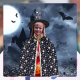 Wizard Halloween Costume Set (Cape + Hat) Black with Gold Stars