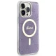 Guess dėklas iPhone 14 Pro Max telefonui 4G MagSafe, violetinis