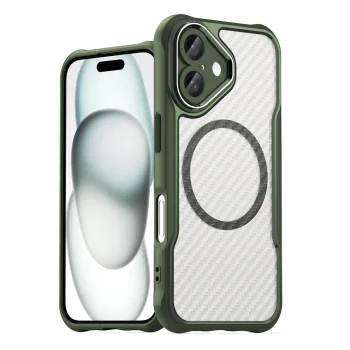 Leading Series MagSafe Silicone Case for iPhone 16 Plus, Green