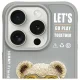 Dėklas iPhone 15 Pro Nimmy Cool&Cute 2.0 Bear, pilkas