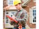 Measuring tape 50m with rewind, centimeters/inches, orange