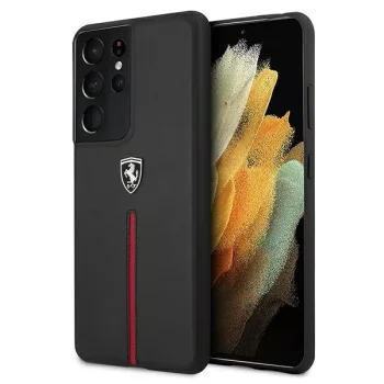 Dėklas Ferrari Off Track telefonui Samsung Galaxy S21 Ultra FEOSIHCS21LBK, juodas