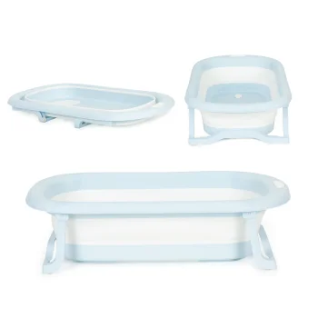 ECOTOYS sulankstoma kūdikių vonelė su temperatūros jutikliu, pilka