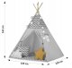 Nukido Tepee vaikiška palapinė su apšvietimu 108955, pilka