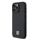 DKNY Leather Monogram Pattern dėklas iPhone 14 Pro Max su MagSafe, juodas