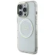 Guess dėklas iPhone 16 Pro Max telefonui IML Metal Colored Circle MagSafe, baltas