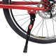 Adjustable bicycle kickstand with non-slip tip, black