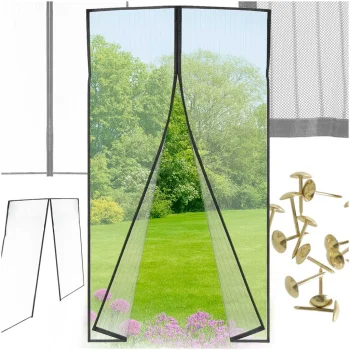 Magnetinis tinklelis durims nuo uodų LUARO, 110x210 cm, juodas