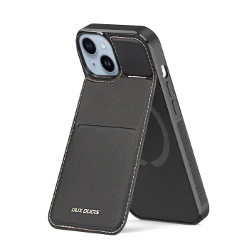Dėklas su stovu Dux Ducis Rafi Mag skirtas iPhone 15 Plus, MagSafe, RFID, juodas