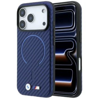 BMW M Carbon Printed Ring MagSafe case for iPhone 18 Pro Max / 17 Pro Max, navy