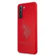 Samsung Galaxy S21 (SM-G991) US Polo Silicone On Tone Case Cover (USHCS21SSLHRTRE), Red