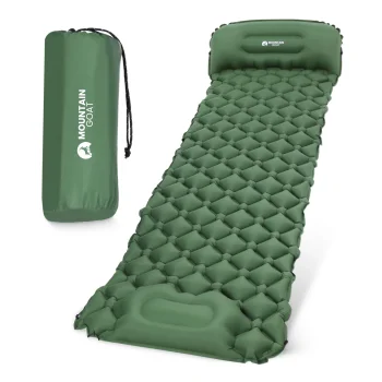 4Fizjo Mountain Goat Single Inflatable Camping Mat, Khaki