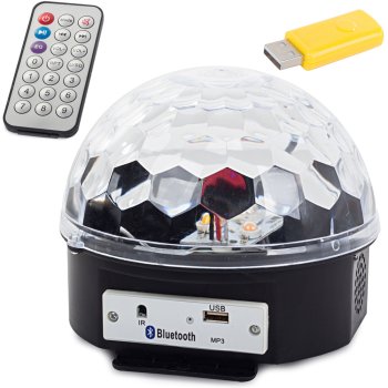 LED disko rutulys su MP3, USB ir Bluetooth