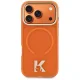 Karl Lagerfeld IML K Head Logo MagSafe dėklas iPhone 17 Pro Max, oranžinis