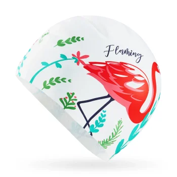 Moteriška silikoninė plaukimo kepuraitė TSUNAMI Flamingo