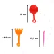 Smėlio žaislų rinkinys su formelėmis ir kastuvėliu, 28 dalys