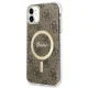 Guess GUBPN61H4EACSW dėklo ir įkroviklio rinkinys iPhone 11, rudas