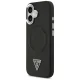 Guess dėklas iPhone 17 telefonui PU Leather Triangle Logo MagSafe, juodas