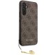 Guess 4G Charms dėklas Samsung Galaxy A54 5G telefonui, rudas