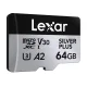 Atminties kortelė Lexar High-Performance Silver Plus microSDXC 64GB su adapteriu (LMSSIPL064G-BNANG)