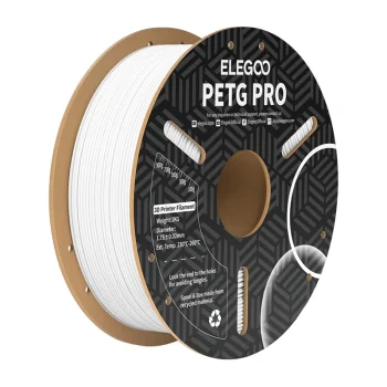 ELEGOO PETG Pro 3D spausdinimo plastikas 1.75 mm 1 kg, baltas