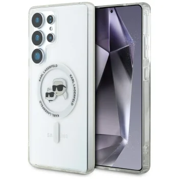 Karl Lagerfeld Button Karl & Choupette dėklas Samsung S25 Ultra baltas